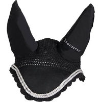 Produktbild von Equestro Baumwollmütze für Pferde mit Neoprenfütterung Schwarz Größe Full