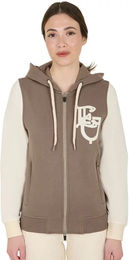 Equestro Bicolor Damen Hoodie aus Baumwolle Beige Größe L – Bild 1 von 9