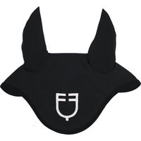 Produktbild von Equestro Black Line Fliegenohren für Pferde in Schwarz und Grün