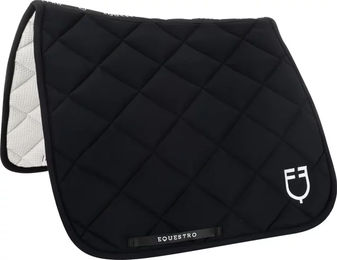 Equestro Black Line Schabracke Dressur aus Baumwolle Schwarz – Bild 1 von 2