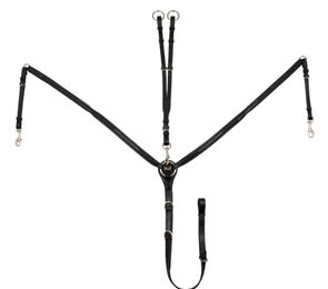 Produktbild von Equestro Brustgeschirr für Ponys mit kontrastierenden Verzierungen Schwarz