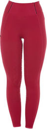 Produktbild von Equestro Classic Reitleggings Damen mit Full Grip Silikon in Rot Größe L