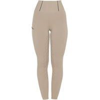 Produktbild von Equestro Classic Reitleggings Full Grip für Damen in Grau und Beige Größe XS