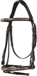 Equestro Clincher Leder Trense Extra-Full für englische Pferde in Braun – Bild 1 von 2