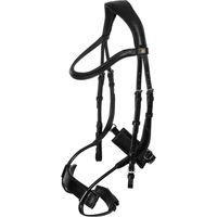 Produktbild von Equestro Collegiate Comfitec Anatomisches Leder-Reithalfter für Ponys in Schwarz