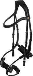 Produktbild von Equestro Collegiate Comfitec Reithalfter aus Leder für Pferde Schwarz Full