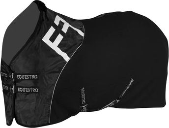 Produktbild von Equestro Cuddle Waffle Fleecehemd für Pferde in Schwarz
