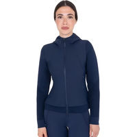 Produktbild von Equestro Damen Hoodie aus Nylon und Mesh in Blau Größe L