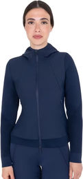 Equestro Damen Hoodie aus Nylon und Mesh in Blau Größe M – Bild 1 von 1