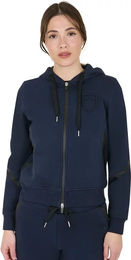 Produktbild von Equestro Damen Kapuzenjacke mit Reißverschluss aus Baumwolle Blau XL