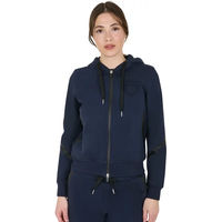 Produktbild von Equestro Damen Kapuzenjacke mit Reißverschluss aus Baumwolle Blau XL