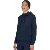 Produktbild von Equestro Damen Kapuzenpullover mit Cut-Outs aus Baumwolle Blau Größe L