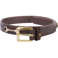 Produktbild von Equestro Damen Ledergürtel im englischen Diamantdesign Braun 75 cm