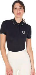 Equestro Damen Slim Fit Poloshirt Sommer Schwarz Größe S – Bild 1 von 1
