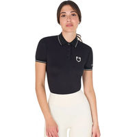 Produktbild von Equestro Damen Slim Fit Poloshirt Sommer Schwarz Größe S