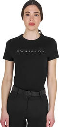 Produktbild von Equestro Damen T-Shirt Logo Lamina aus Baumwolle Schwarz Größe M