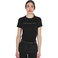 Produktbild von Equestro Damen T-Shirt Logo Lamina aus Baumwolle Schwarz S