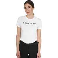 Produktbild von Equestro Damen T-Shirt Logo Lamina aus Baumwolle Weiß XL