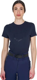 Equestro Damen T-Shirt mit Glossy Logo aus Baumwolle Blau XS – Bild 1 von 1