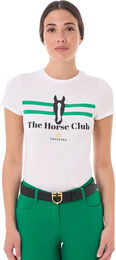 Produktbild von Equestro Damen T-Shirt Stripe aus Baumwolle Weiß Größe M