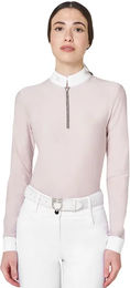 Equestro Damen Turnierpolo mit langen Ärmeln Stones Tape – Bild 1 von 1