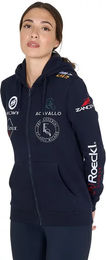 Produktbild von Equestro Damen Zip-Hoodie Pullover mit Multilogo