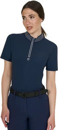 Equestro Damenreit-Polo in taillierter Passform Blau Größe S – Bild 1 von 1