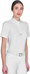 Produktbild von Equestro Damenreit-Polo in Weiß XS mit taillierter Passform