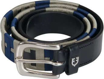 Produktbild von Equestro Damentasche aus Leder mit geometrischem Muster in Grau 80 cm