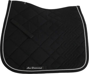 Produktbild von Equestro Diamant Dressur-Sattelunterlage für Pferde aus Baumwolle Schwarz Full