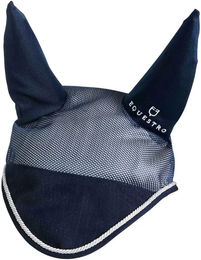 Produktbild von Equestro Diamond Fliegenhaube für Pferde aus Baumwolle Blau Full