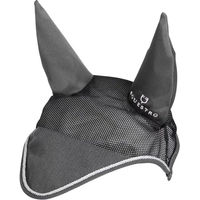 Produktbild von Equestro Diamond Fliegenhaube für Pferde aus Baumwolle in Grau oder Schwarz für Vollblut