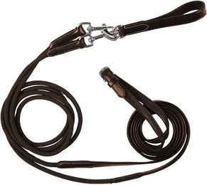 Produktbild von Equestro Doppelseitige Lederzügel für Pferde in Braun