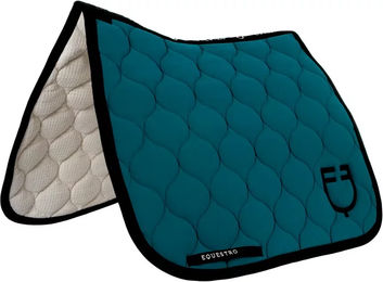 Produktbild von Equestro Dressurmatte Black Line Edition Schwarz Blau für Vollblut