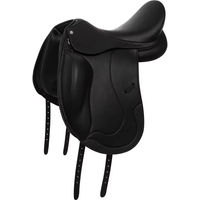 Produktbild von Equestro Dressursattel aus gefüttertem Leder in Schwarz 18 Zoll