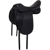 Produktbild von Equestro Dressursattel aus Leder mit abnehmbaren Kissen in Schwarz