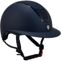 Produktbild von Equestro Eclipse Reithelm mit breitem Visor Blau Größe L aus Kunststoff