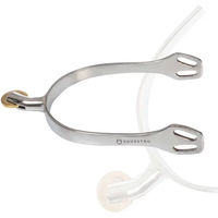 Produktbild von Equestro Eisenreitersteigbügel mit horizontalem Hahn aus Edelstahl in Silber 25mm