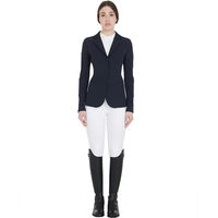 Produktbild von Equestro Elegance Turnierjacket Damen mit drei Knöpfen aus Stoff in Blau oder Schwarz