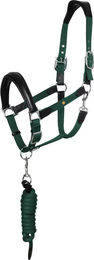 Produktbild von Equestro Ergonomic Lani New Halfter und Longiergurt Set aus Biothane für Pferde in Grün