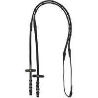Produktbild von Equestro Evanta Zügel für Pferde aus Gummi in Schwarz für Warmblut