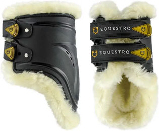Equestro Evolution Eco Gamaschen aus Wolle mit PU-Schale Schwarz für Pferde Vollblut – Bild 1 von 2