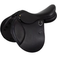 Produktbild von Equestro Evolution Pro Jumping Pferdesattel aus Leder in Schwarz 17,5 Zoll