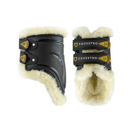 Equestro Evolution Verstellbare Gamaschen für Pferde mit PU-Kappe und Kunstfell-Futter – Bild 1 von 1