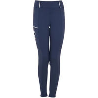 Produktbild von Equestro Fise Junior Reithose für Kinder mit Full Grip Silikonbeschichtung Blau 10 Jahre