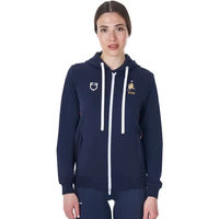 Produktbild von Equestro Fise Kapuzenjacke aus Fleece für Damen in Blau Größe M