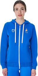 Produktbild von Equestro Fise Kapuzenjacke aus Fleece für Damen in Blau Grösse XXL