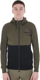 Produktbild von Equestro Fleece-Innenkapuzenpullover für Herren aus Baumwolle Grün XS