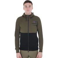 Produktbild von Equestro Fleece-Innenkapuzenpullover für Herren aus Baumwolle Grün XS
