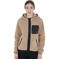 Produktbild von Equestro Fleecejacke für Damen mit Taschen in Braun und Beige Größe S